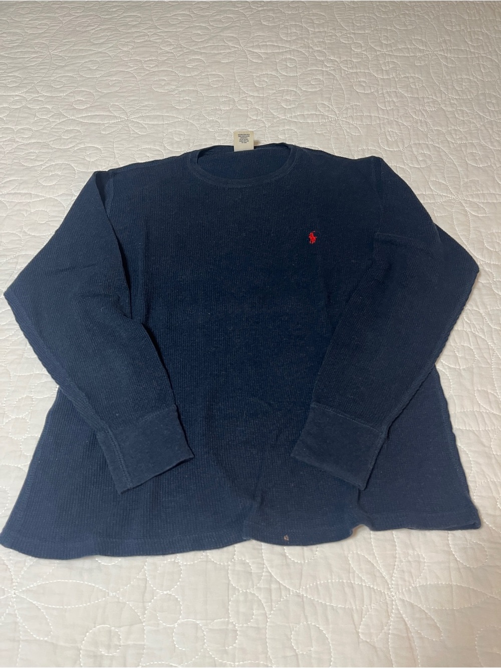 Ralph Lauren Navy Ribbed Knit Undershirt/Pajamas